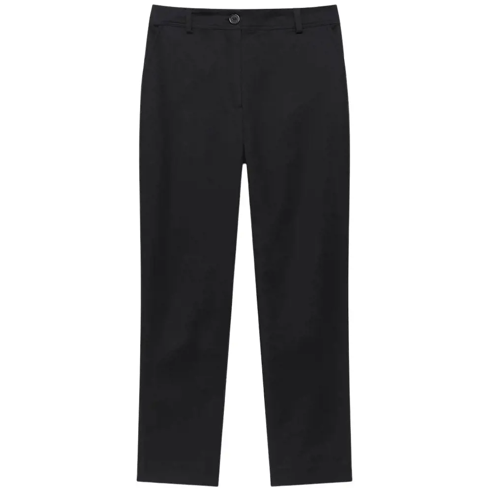 Mint Velvet Black Cropped Tapered Trousers